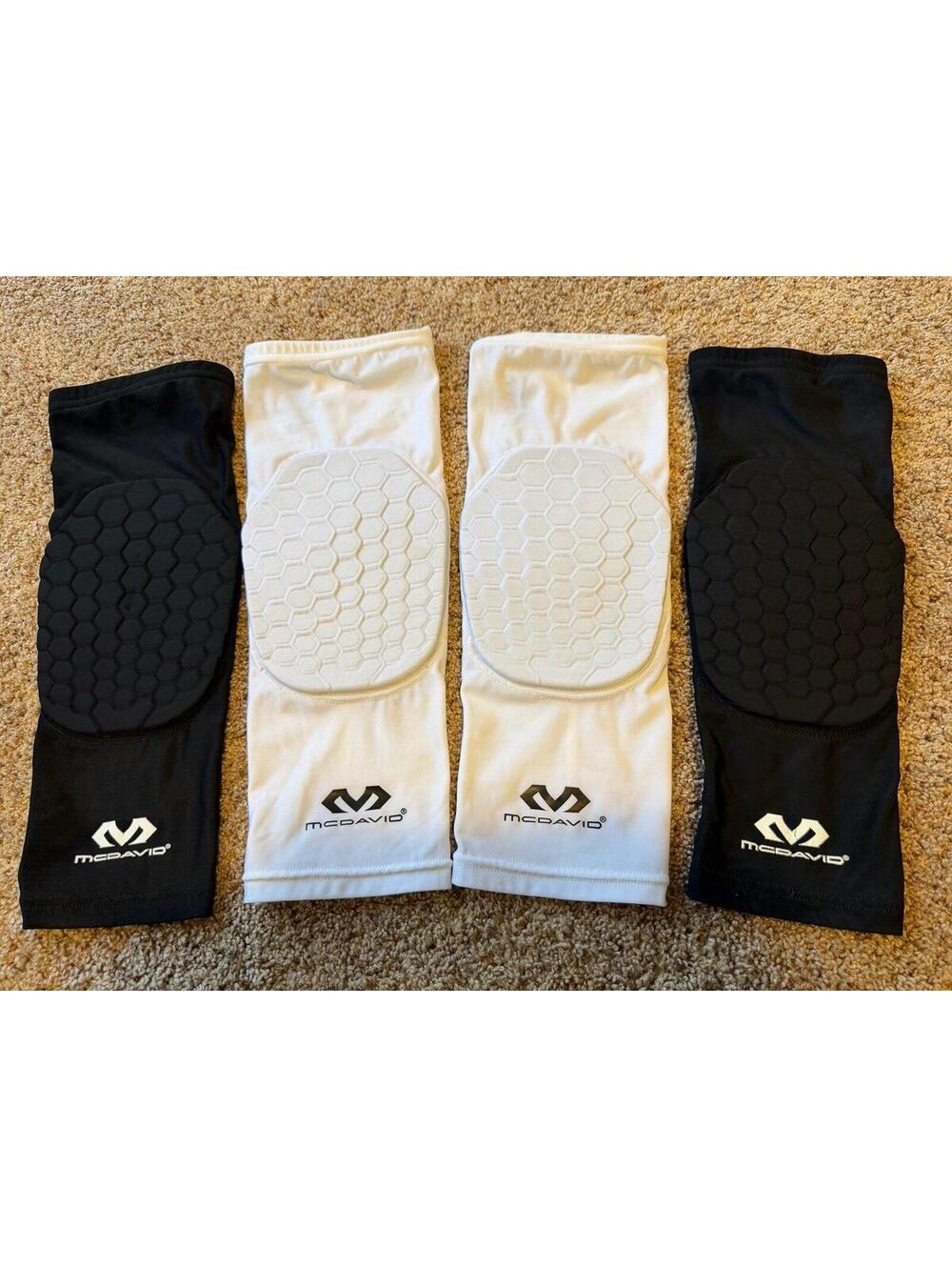 McDavid sports knee pads bundle black and white size Large